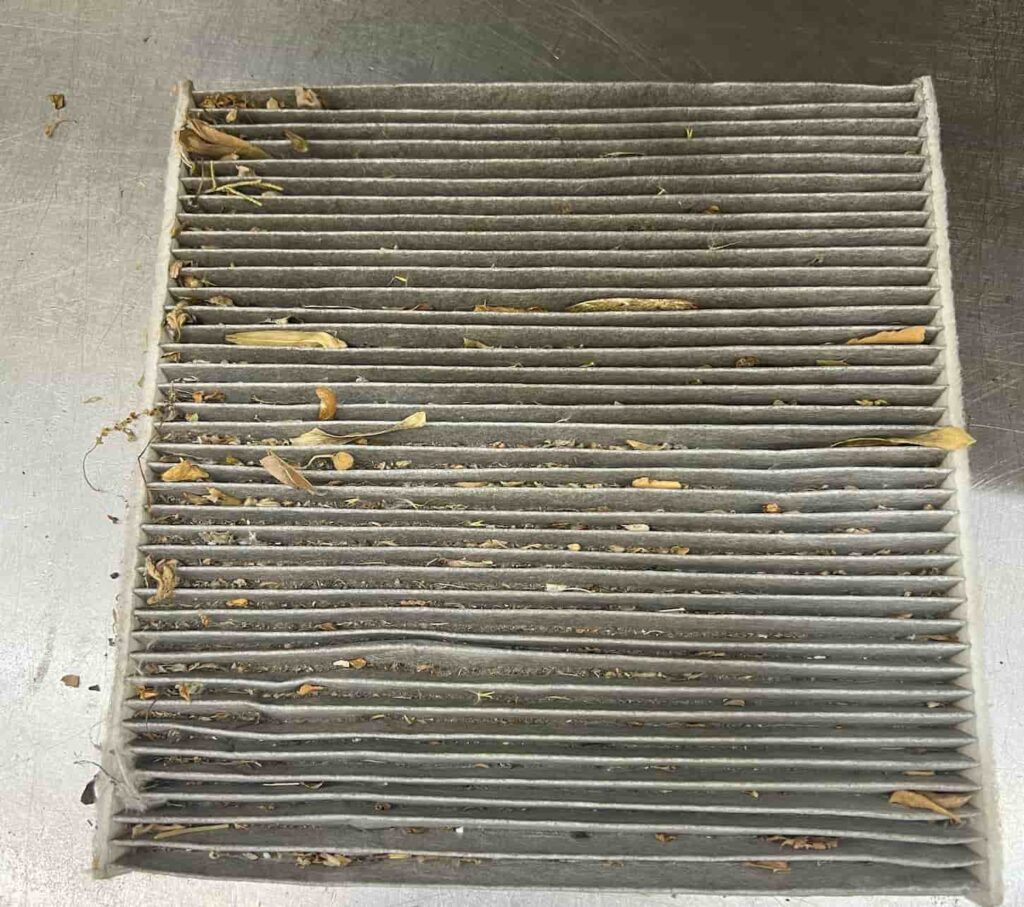 DIRTY CABIN AIR FILTER