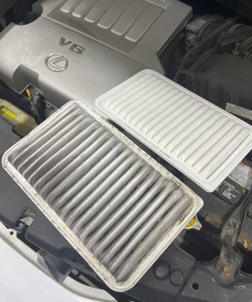 NEW AIR FILTER VS OLD AIR FILTER