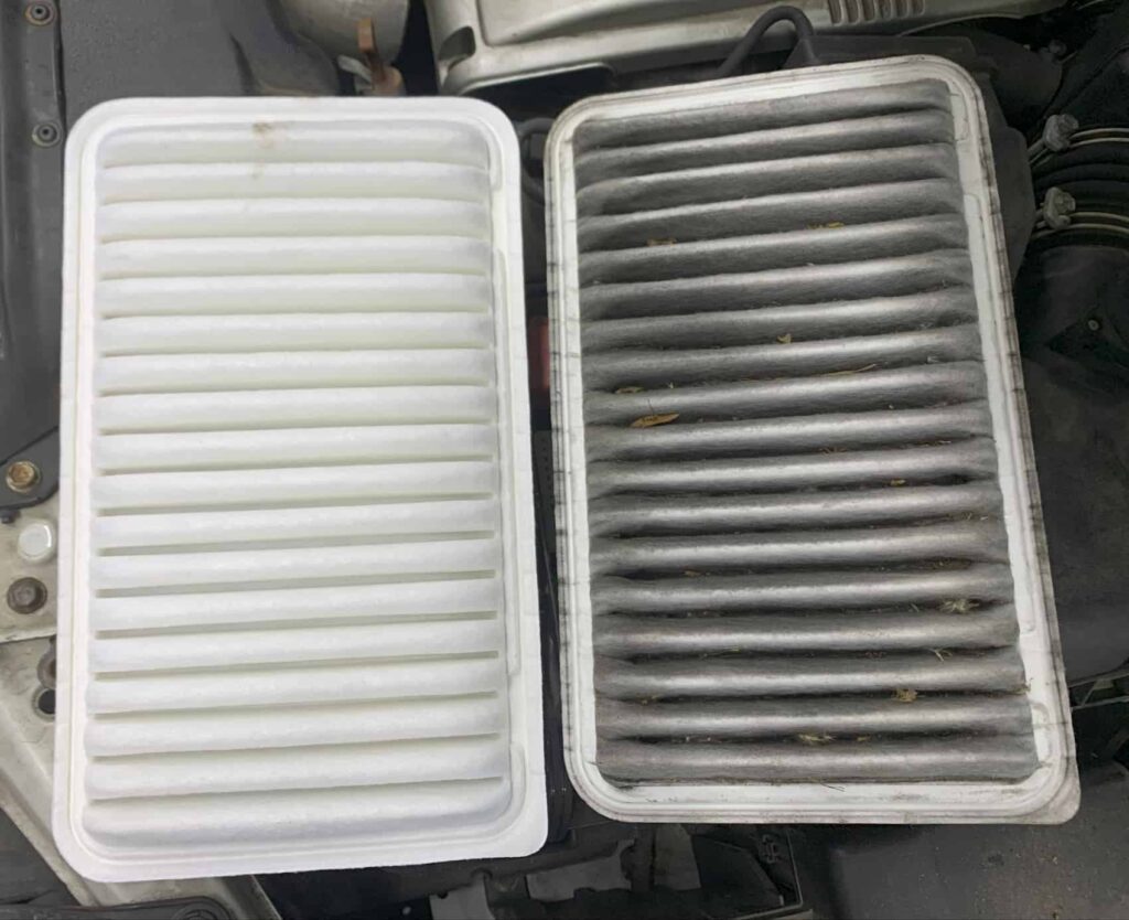 OLD AIR FILTER VS NEW AIR FILTER