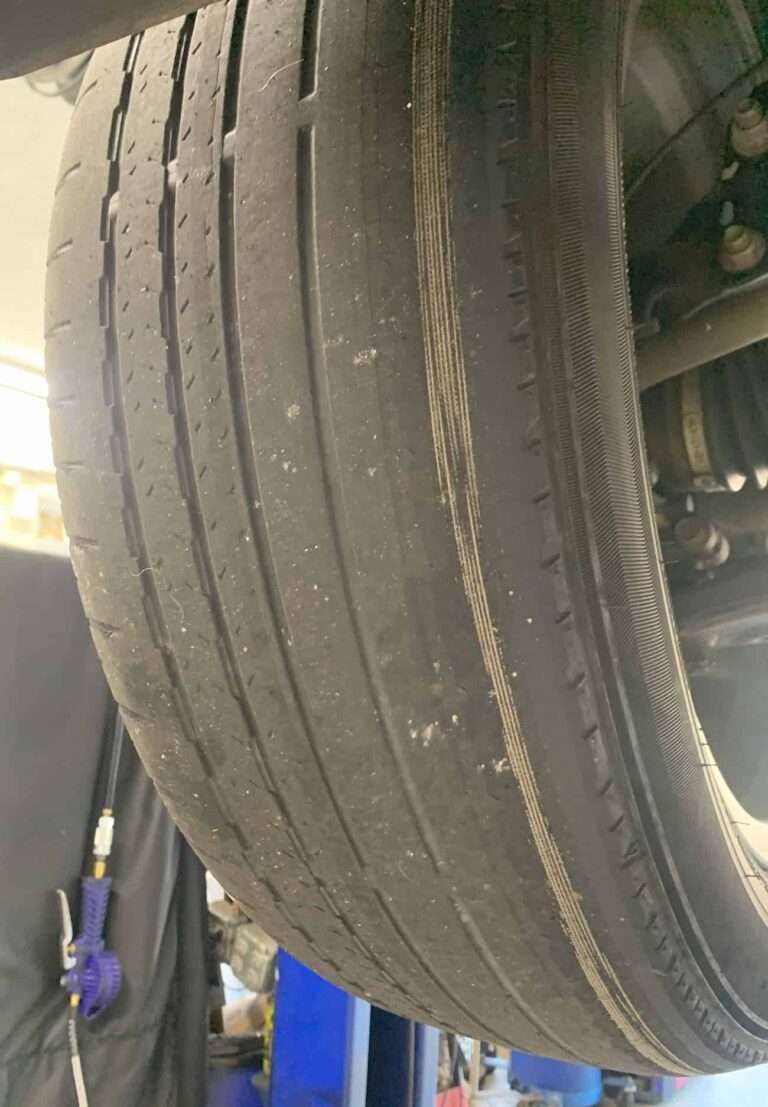 WORN TIRE TREAD